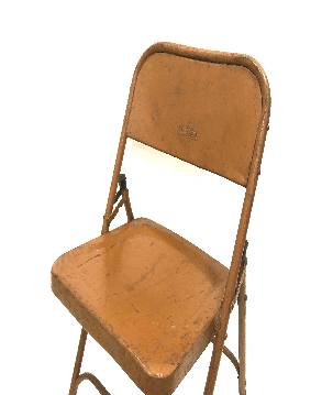 Antique iron folding chair (7399)