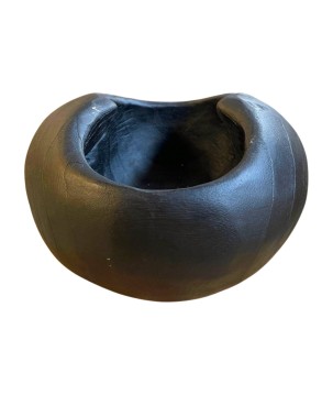 Topf Teak Schwarz D30 H20 cm (80294)