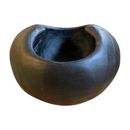 Topf Teak Schwarz D30 H20 cm (80294)