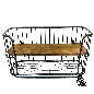 Wallshelve iron/wood 65x37x17cm black