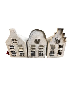 Klein huis voor kaars bevroren S/3(80348)