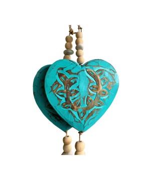 Heart slinger beads mix colours S/2 (80399)