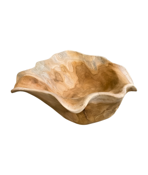 Bowl teak abstract D50cm (80420)