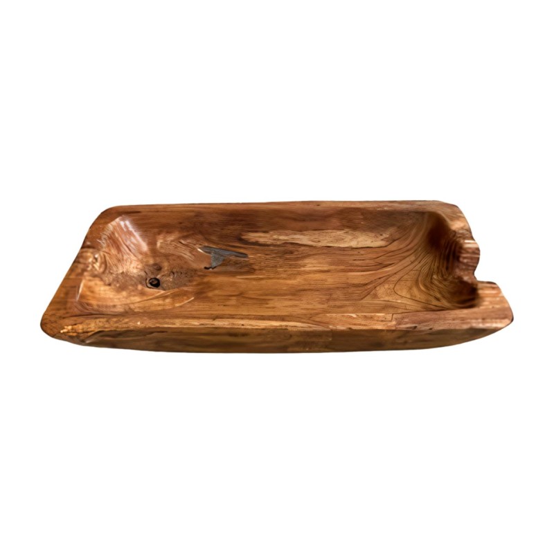 Organisches Teak-Tablett 40x20H6cm (80490)