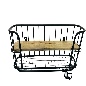 Wallshelve iron/wood 80x40x20cm black