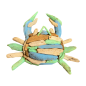 Krab drijfhout. 40x35 cm (80530)