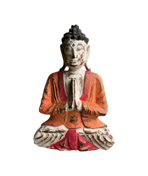 Boeddha zittend kleur. 30 cm (80570)