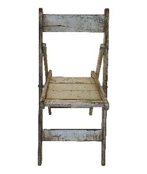 Old wooden folding chair (5191) +/- 40 H80cm