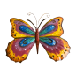 Vlinder L 35x37cm (80600)