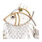 Vis macramé/rotan 35x28 cm (80632)
