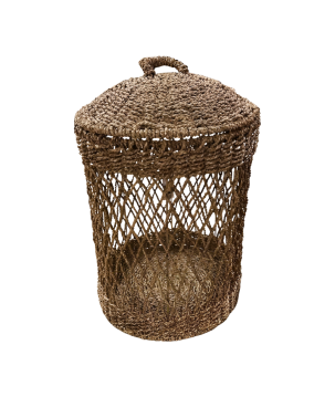 Laundry basket seagrass D40H65cm(80649)