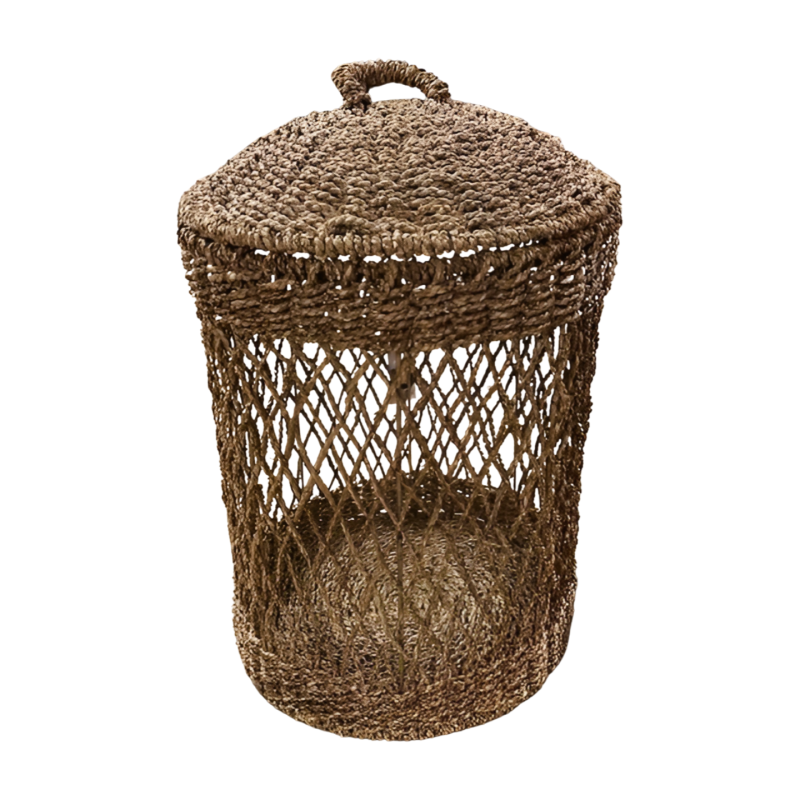 Laundry basket seagrass D40H65cm(80649)