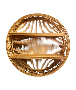 Rattan Wandschweberegal D80x20cm(80780)