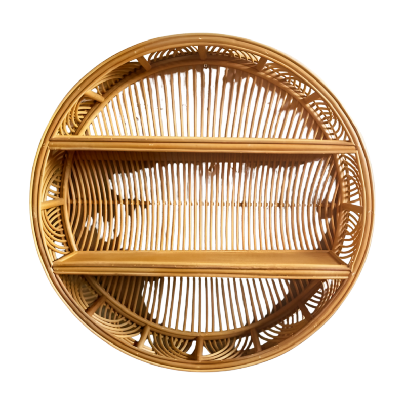 Rattan Wandschweberegal D80x20cm(80780)