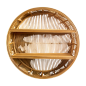 Rattan Wandschweberegal D80x20cm(80780)