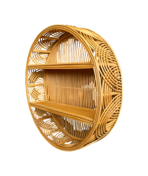Rattan Wandschweberegal D80x20cm(80780)