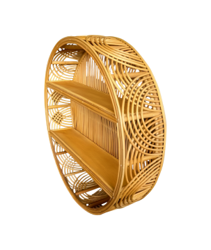 Rattan Wandschweberegal D80x20cm(80780)