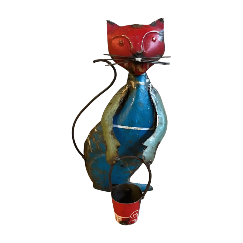 Katze mit Eimer 18x15H31 (80835)