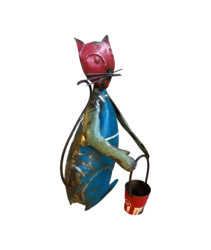 Katze mit Eimer 18x15H31 (80835)