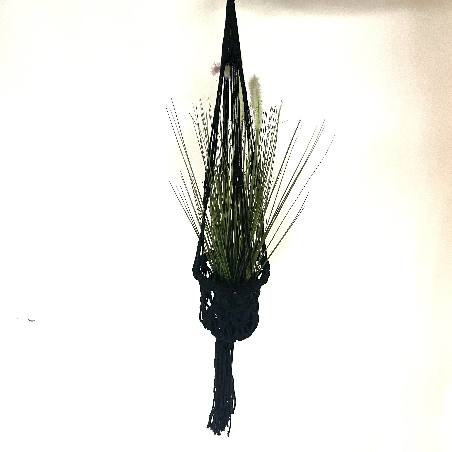 Planthanger macramé balck (3579)