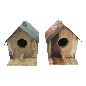 Birdhouse iron/wood 20x20cm (5252)