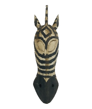 Zebra mask wood 50cm (7168)