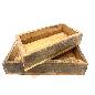 Tray old wood L 42x25 H6 cm (3733)
