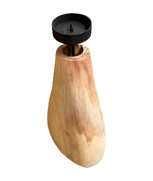 Vase teak neck 19x9H28cm(3777)