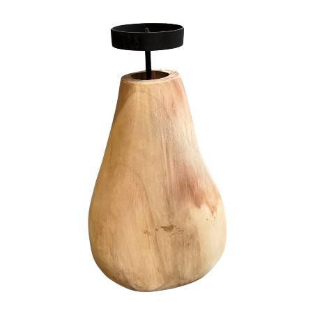 Vase teak neck 19x9H28cm(3777)