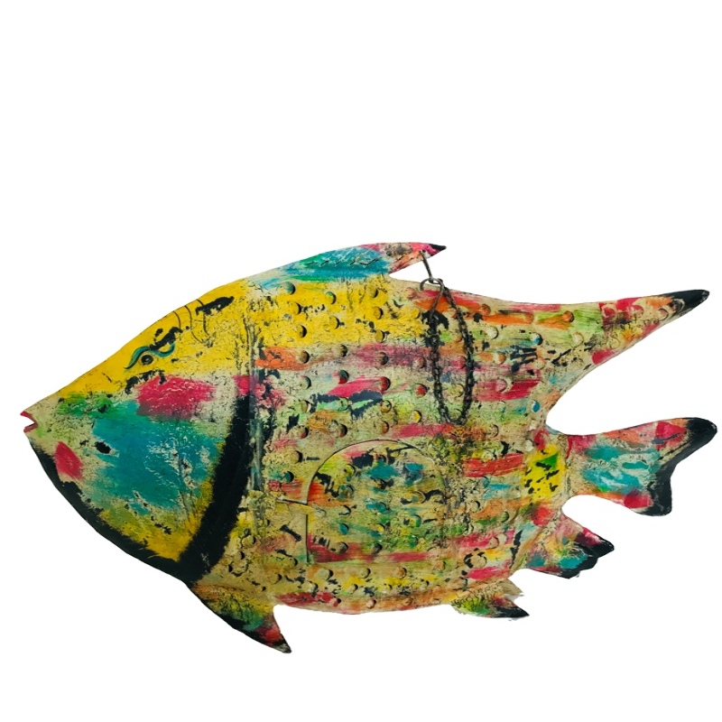 Iron big fish Picasso 85x17x67cm