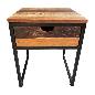 Bedside Max old w. black 1-dr.(3786)