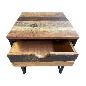 Bedside Max old w. black 1-dr.(3786)