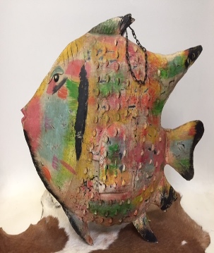 Iron big fish Picasso 85x17x67cm (5244)