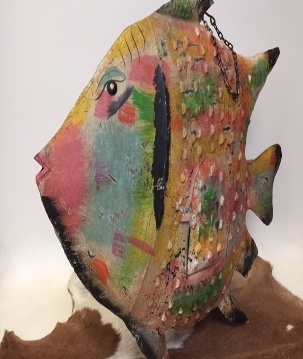 Iron big fish Picasso 85x17x67cm