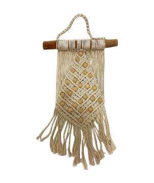 Xmas tree macramé beads (3809)