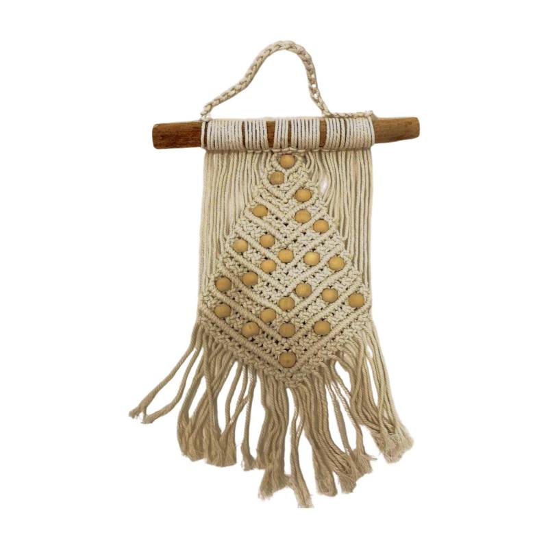 Xmas tree macramé beads (3809)