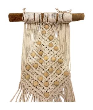 Xmas tree macramé beads (3809)
