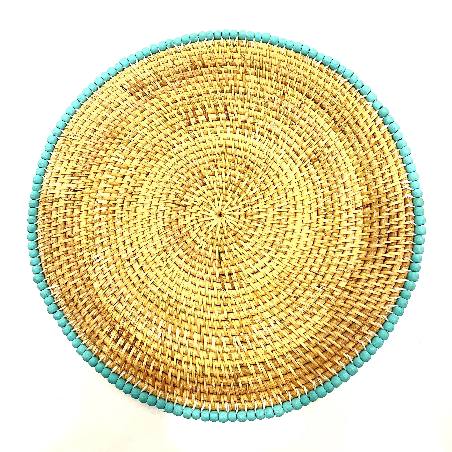 Placemat rattan beads (3855)