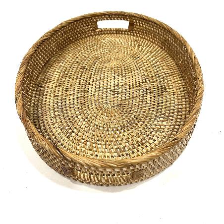 Oval tray rattan S/3 (3863)
