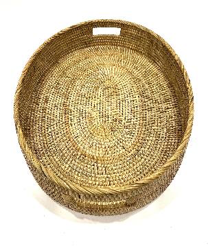 Oval tray rattan S/3 (3863)