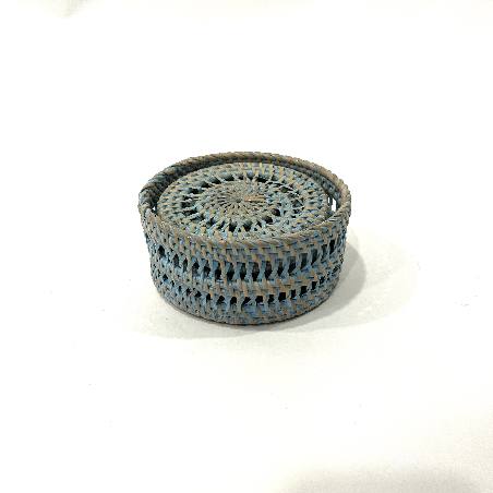 Coasters w.holder S/6 blue(3866)