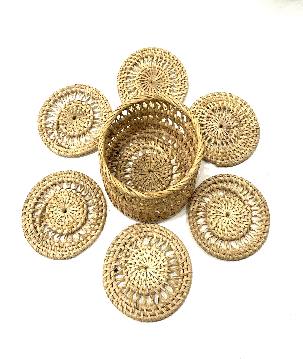 Coasters w.holder S/6 naturel(3867)