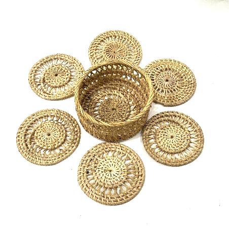 Coasters w.holder S/6 naturel(3867)