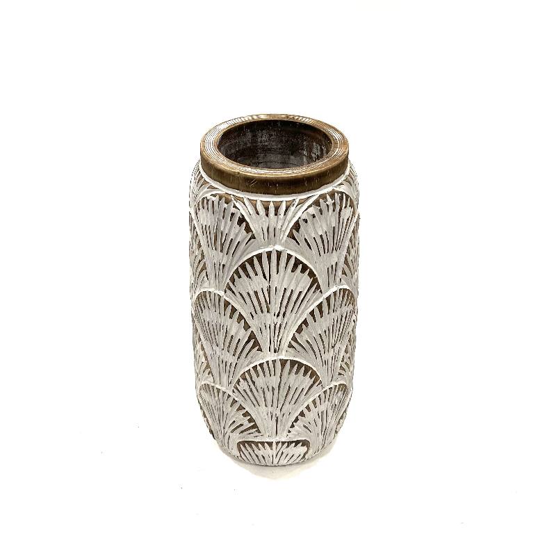 Vaas shell carving H50cm(3870)