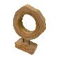 Mirror on stand teak (3883)