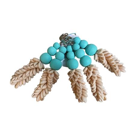 Keyhanger shell 5pcs turq.(3893)