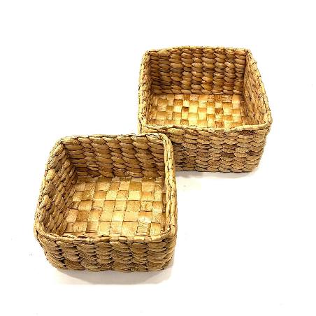 Square basket waterh. S/2 (3906)