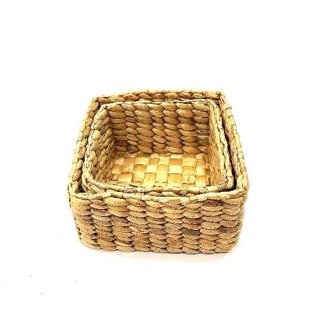 Square basket waterh. S/2 (3906)