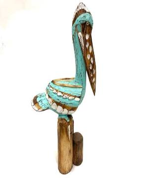 Pelican on pole turq. 55cm (3927)