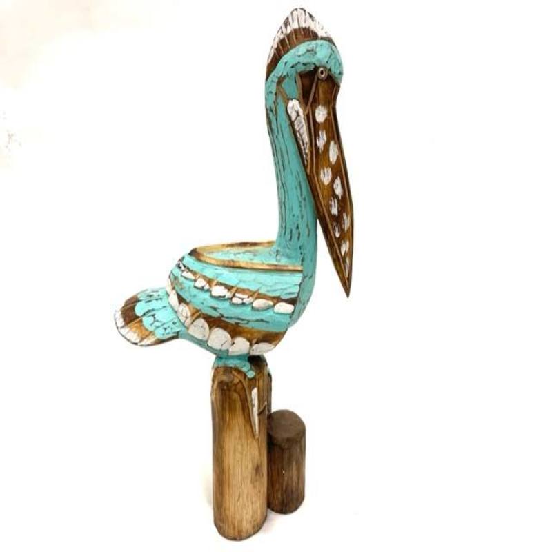 Pelican on pole turq. 55cm (3927)